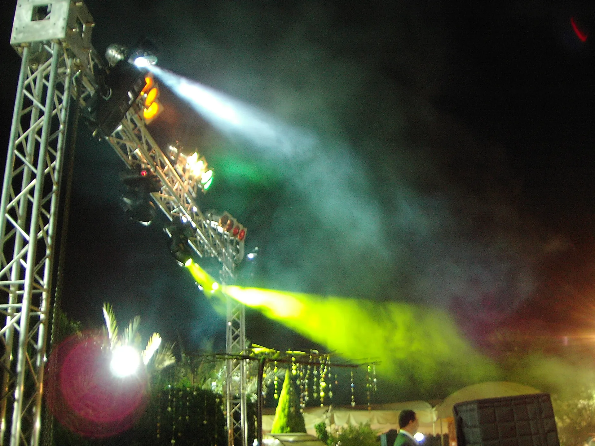 Beam lighting in operation at a Hyper Sonic event setup