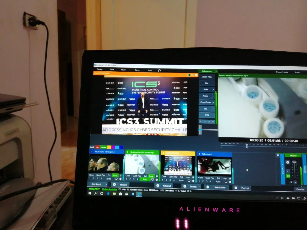 Live streaming and online conference control workstation