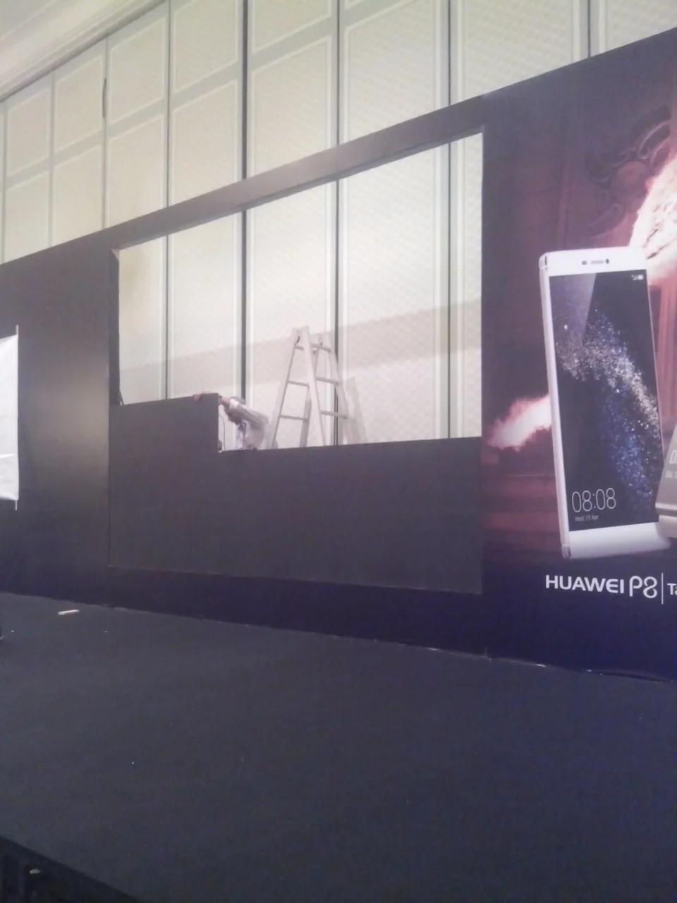 Indoor LED display installation for Huawei corporate event by Hyper Sonic Egypt.