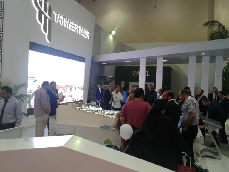 Indoor LED display at Cityscape Egypt exhibition.