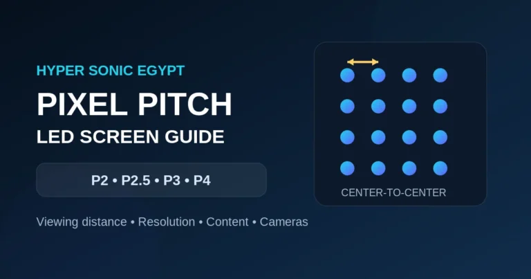 شرح Pixel Pitch في شاشات LED واختيار P2 وP3 وP4