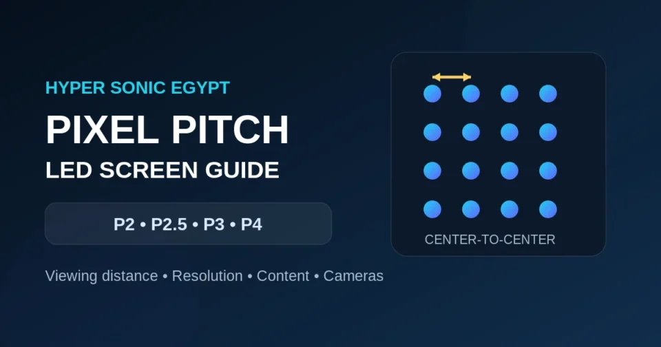 شرح Pixel Pitch في شاشات LED واختيار P2 وP3 وP4