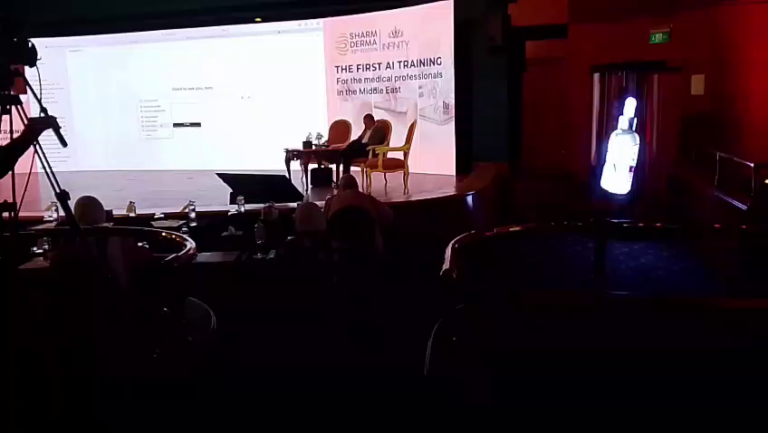 Infinity Spanish Labs Conference hologram booth and interactive technology