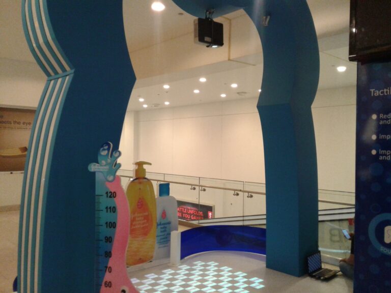 Johnson’s Baby Brand Activation – Projection Systems, Interactive Floor Projection, Professional Lighting, Professional Sound System, Technical Installation, On-site Technical Support by Hyper Sonic Egypt