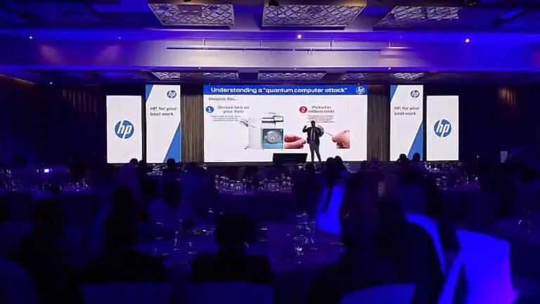 HP for Your Best Work — Cairo – Large-format presentation displays, vertical branded screens, product demonstration displays, conference presentation support by Hyper Sonic Egypt