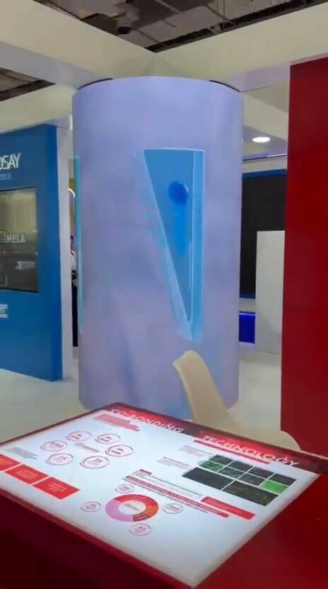 L’Oréal Dermatological Beauty Exhibition Booth Egypt – Curved flexible LED display, interactive touch screens, exhibition booth technology integration by Hyper Sonic Egypt
